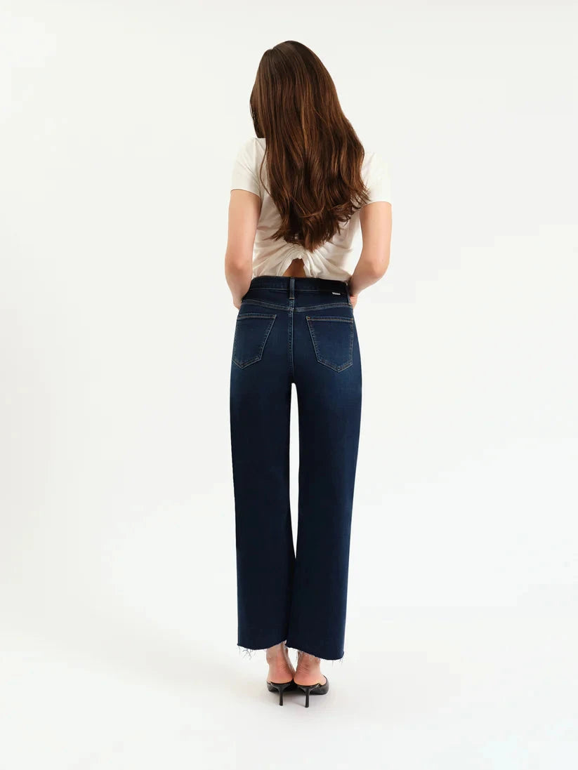 structured wide ankle jeans