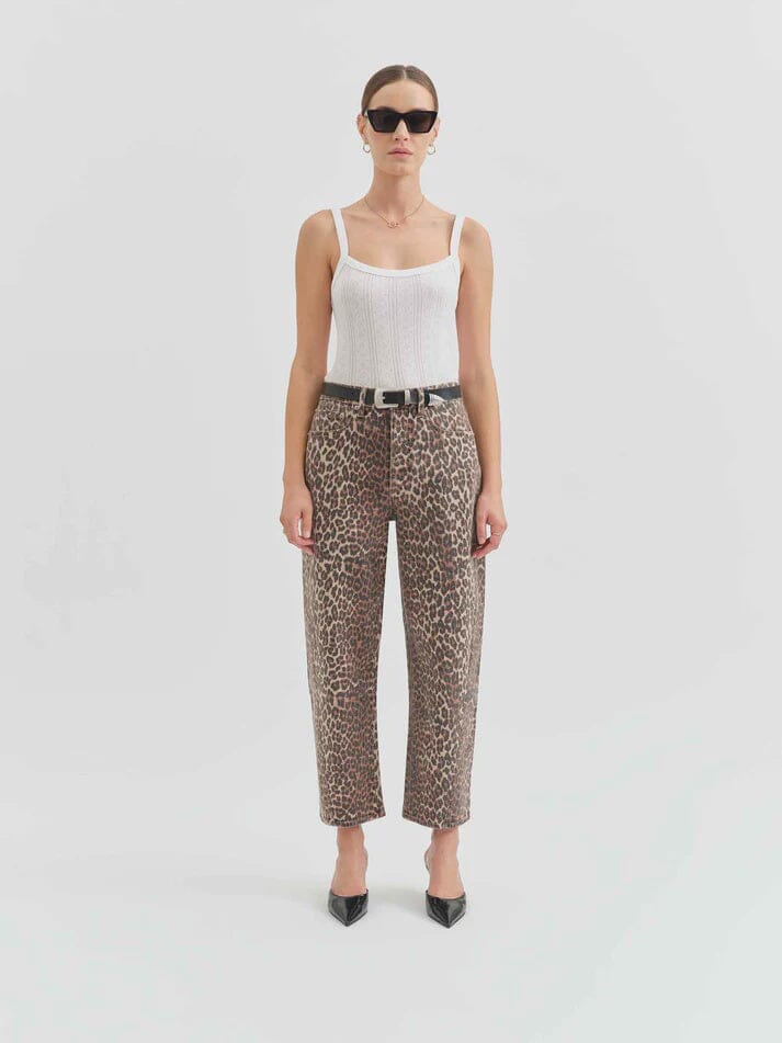 WESTWARD BARREL LEG DENIM, LEOPARD DENIM DAZE, leopard print jeans
