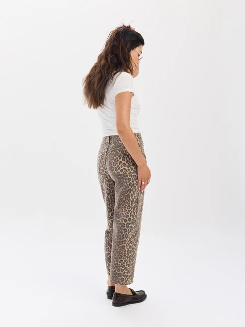 WESTWARD BARREL LEG DENIM  (LEOPARD)