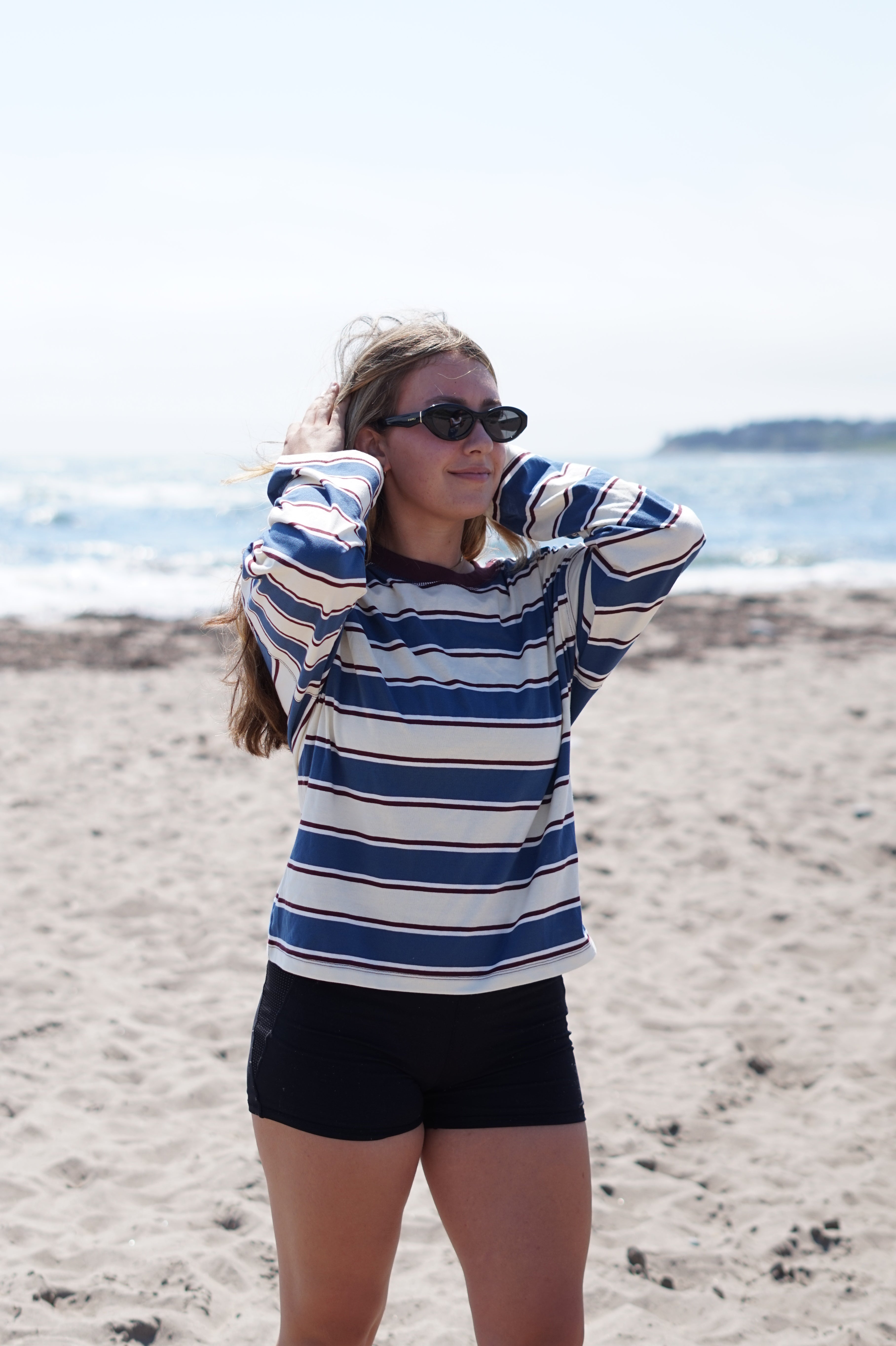 BAYSIDE STRIPE LONG SLEEVE TOP