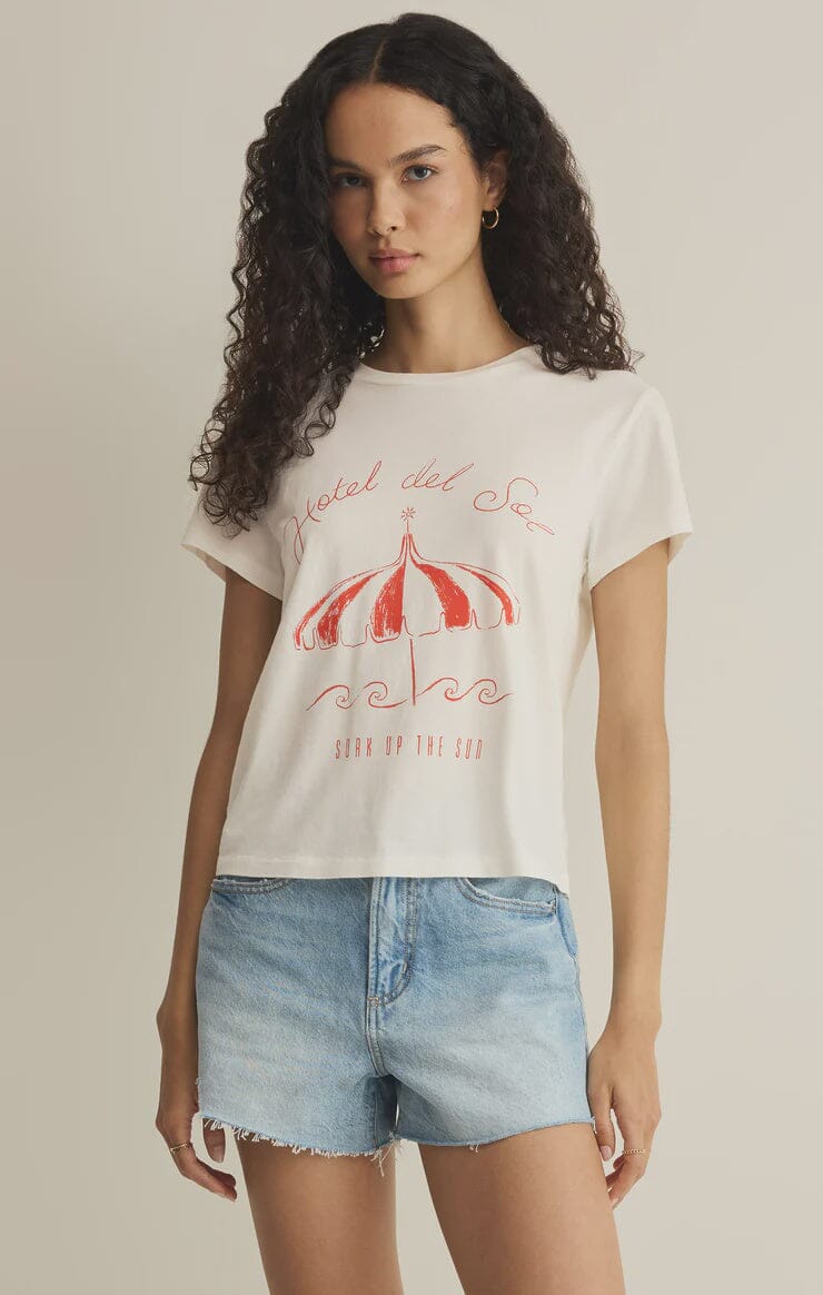 ZSUPPLY, graphic tee women, white graphic t shirt, tourist tee women, vacation graphic t shirt, summer graphic tee outfit