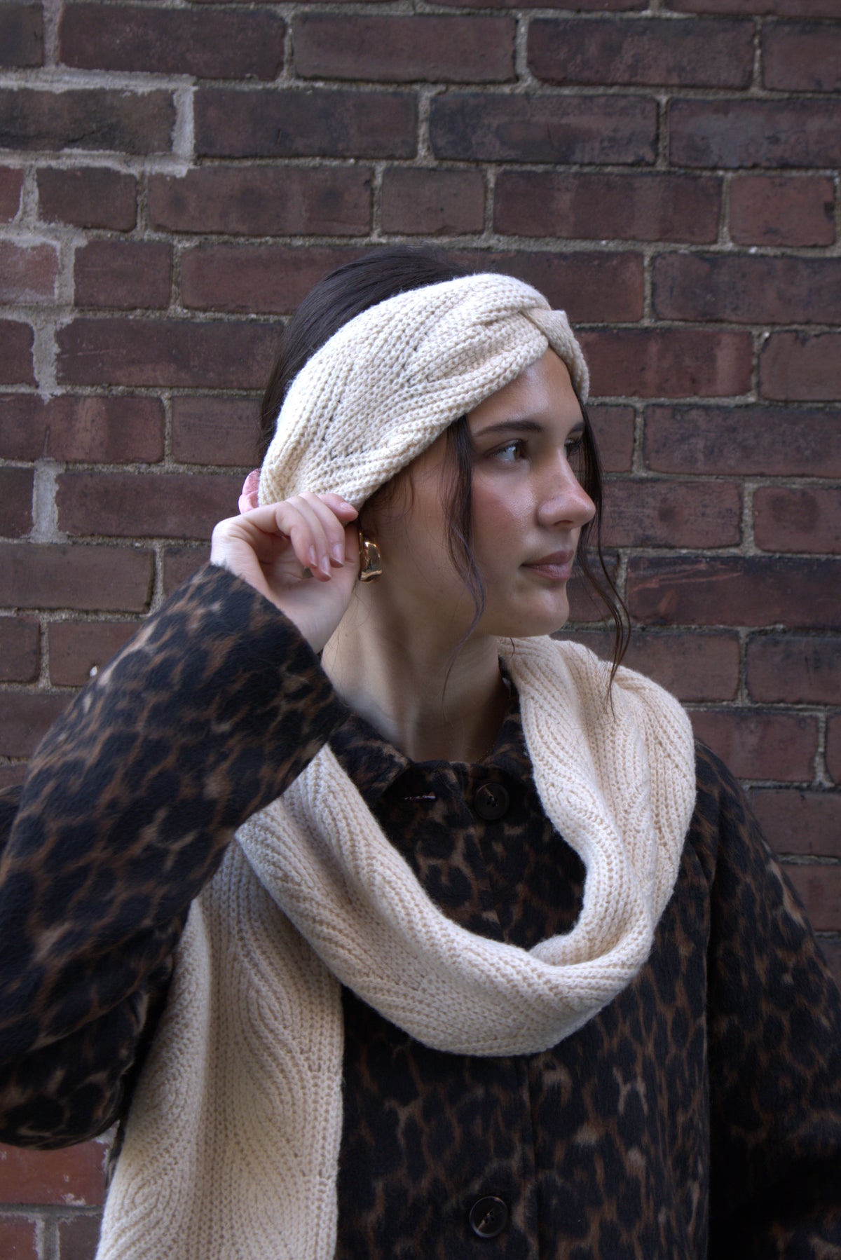 The Briar Cable Scarf- Cream