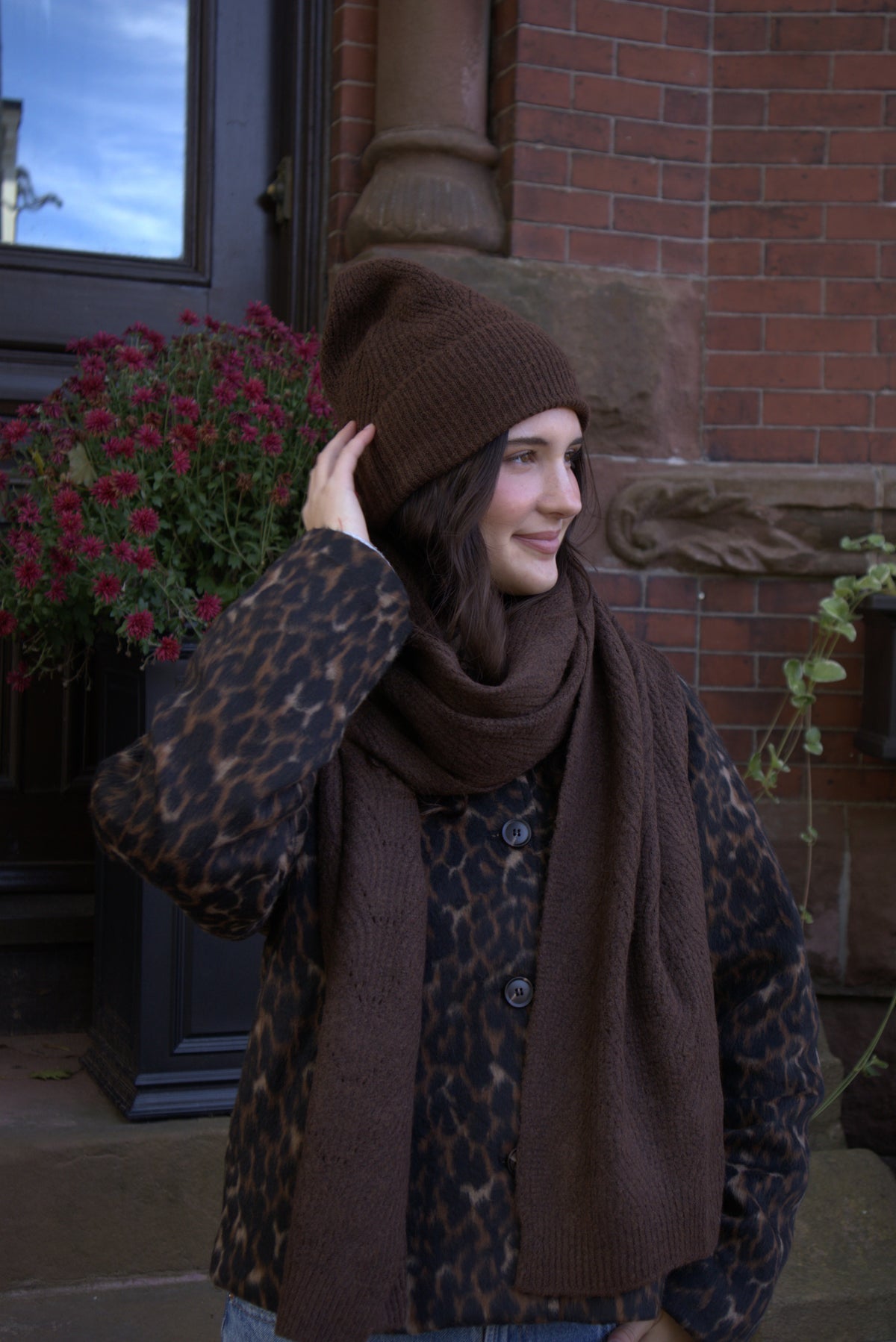 The Briar Cable Scarf- Brown