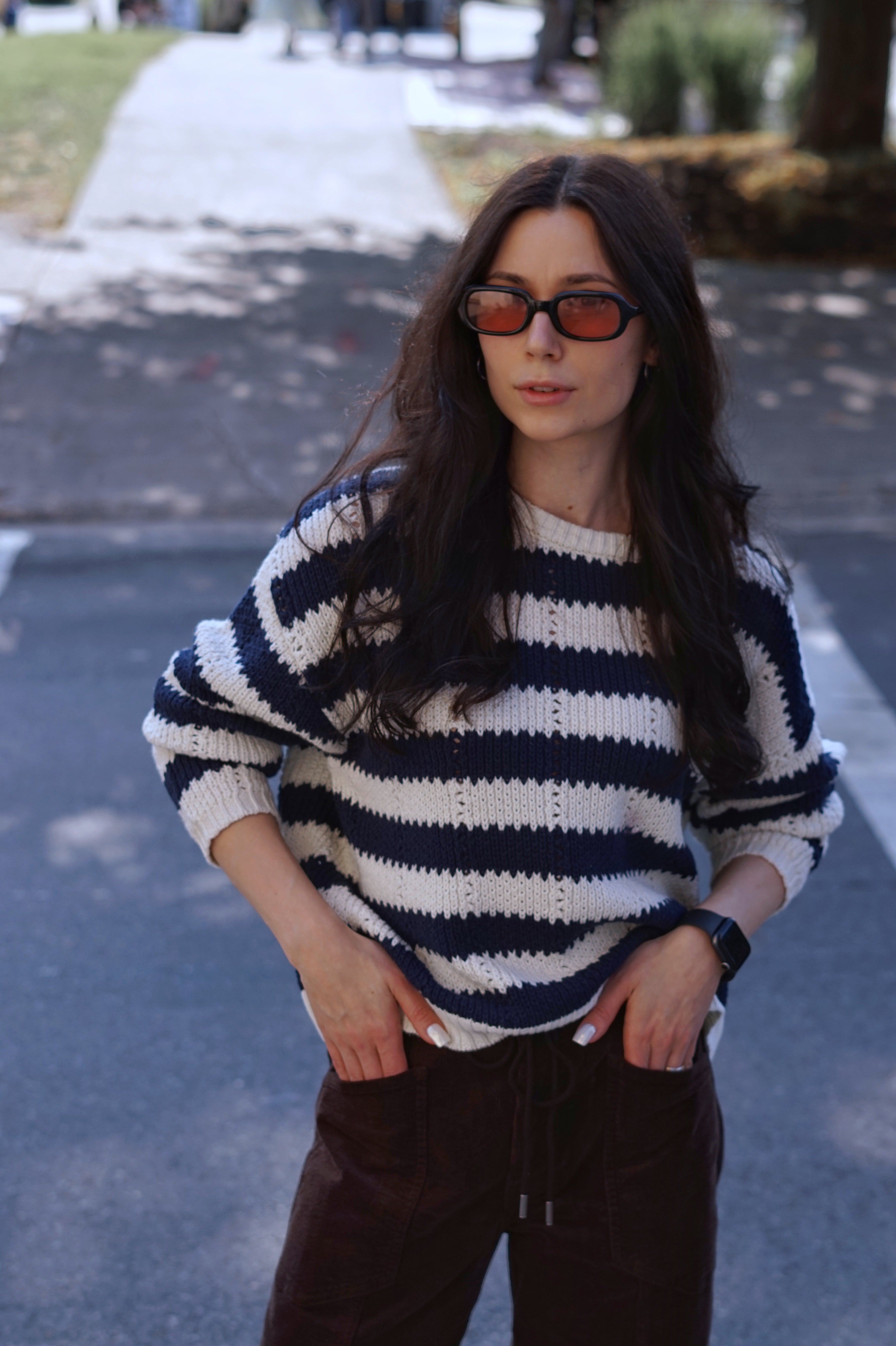 LENNOX NAVY STRIPE SWEATER