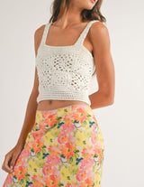 DOILY CROCHET KNIT TANK Top SADIE AND SAGE 