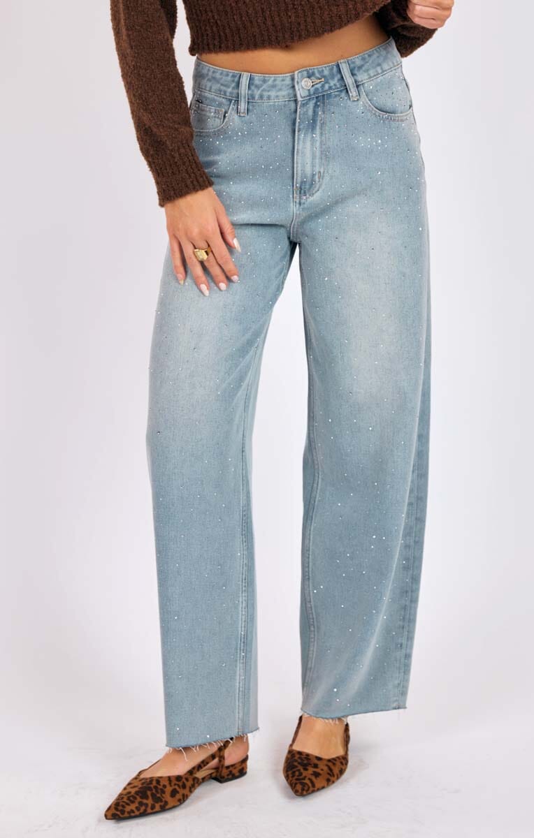 GLIMMER EMBELLISIHED DENIM DENIM SADIE AND SAGE 
