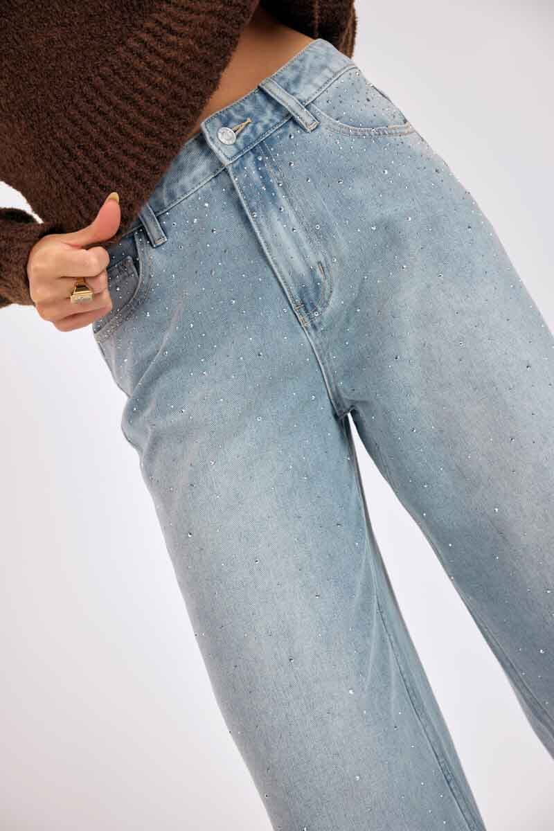 GLIMMER EMBELLISIHED DENIM DENIM SADIE AND SAGE 