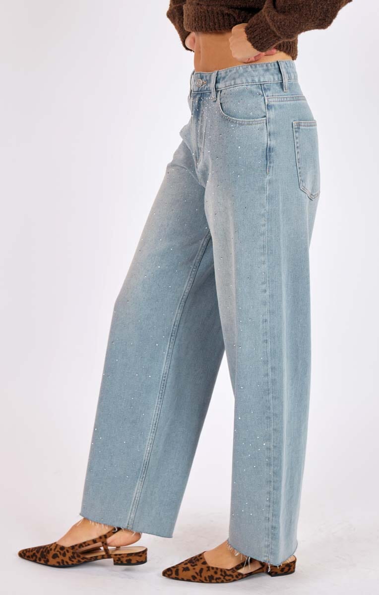 GLIMMER EMBELLISIHED DENIM DENIM SADIE AND SAGE 