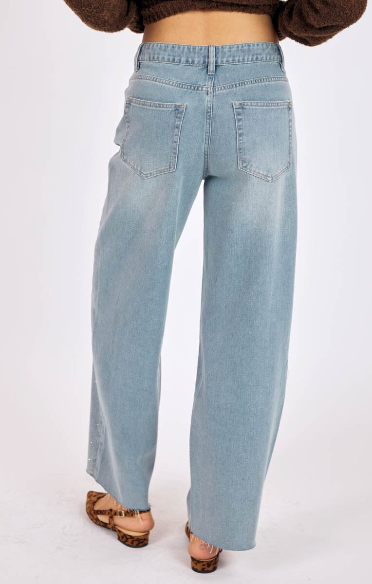 GLIMMER EMBELLISIHED DENIM DENIM SADIE AND SAGE 