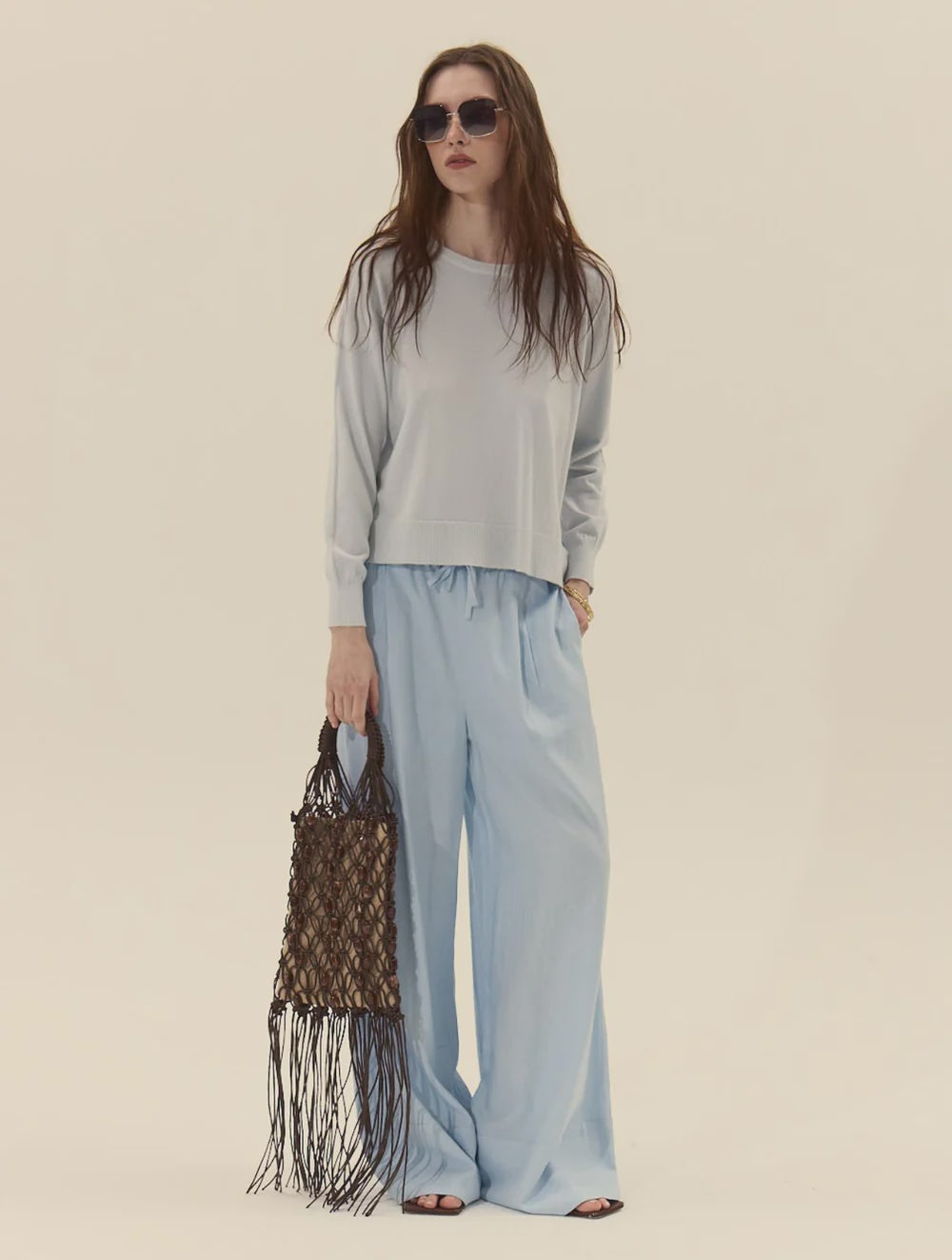 sky blue sweater women, blue knit sweater women, sky blue raglan sweater, women sky blue lightweight knit