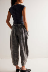 FREE PEOPLE HIGH ROAD PULL ON BARREL PANT PANT FREE PEOPLE 
