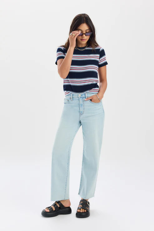 high waisted wide leg jeans, spring denim trends