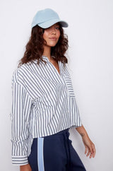 KERWIN POPLIN HI-LOW SHIRT (WHITE)