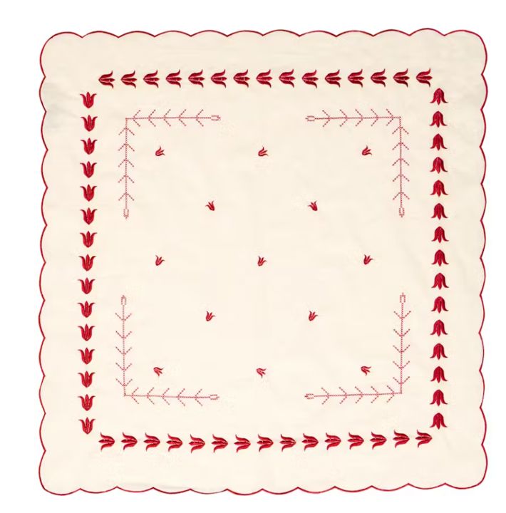 DELICATE FLORAL EMBROIDERED SCARF