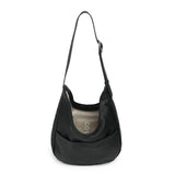 OLIVIA BLACK HOBO MESSENGER BAG