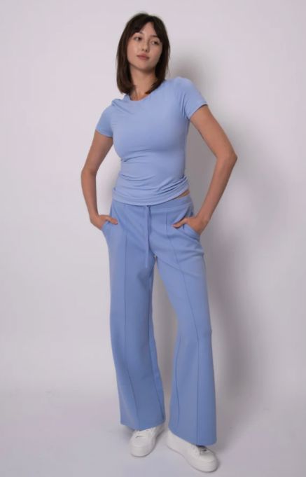 SECOND SKIN SHORT SLEEVE TOP (BLUE)