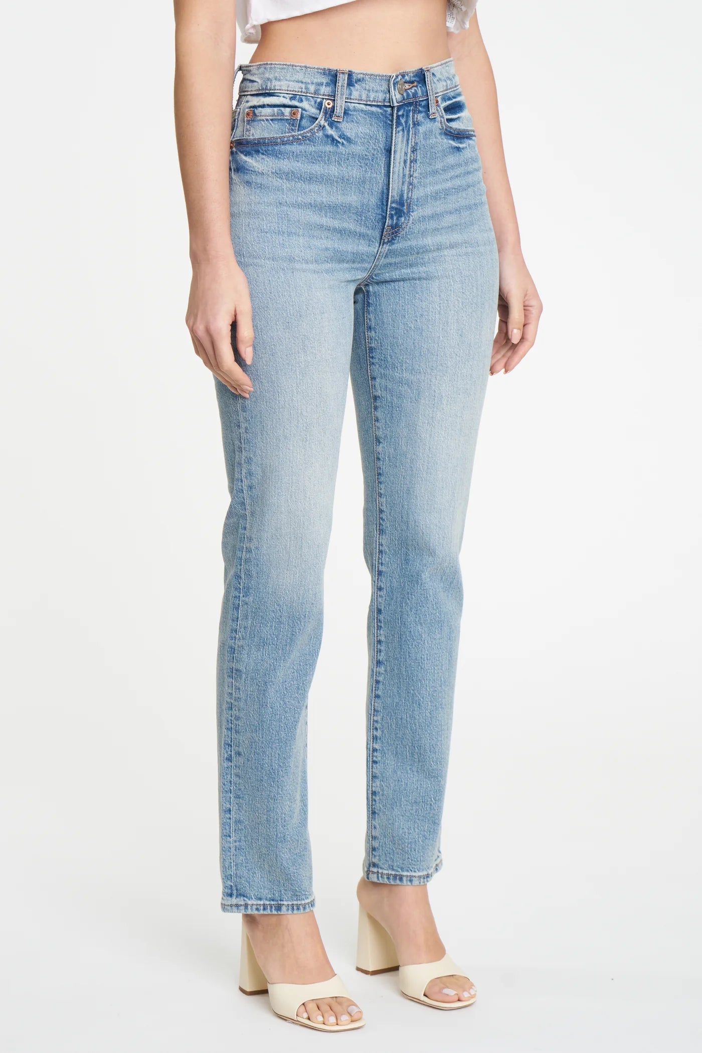 HIGH RISE SLIM STRAIGHT JEANS DENIM DAZE 