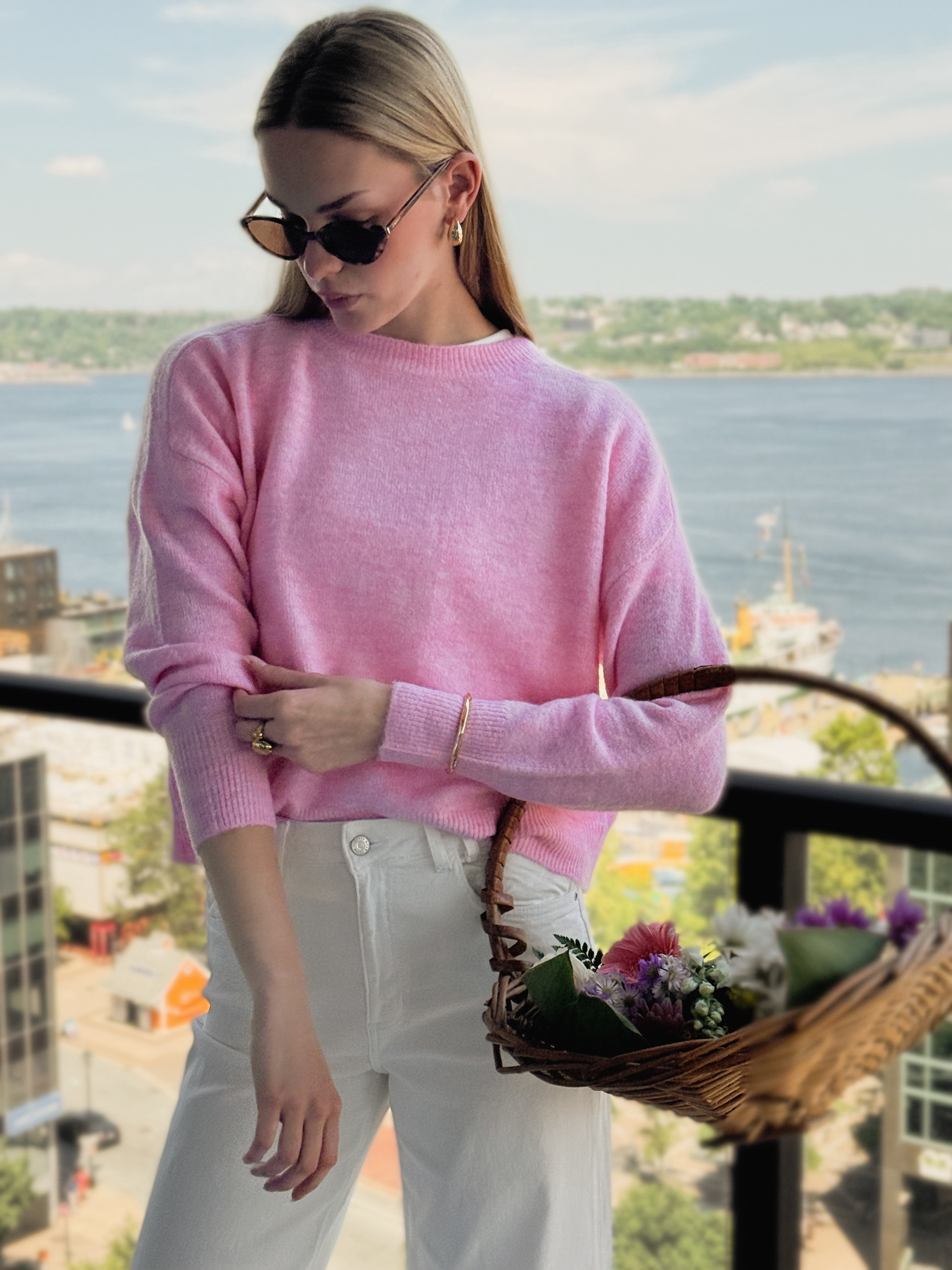 PINK KNIT PULLOVER