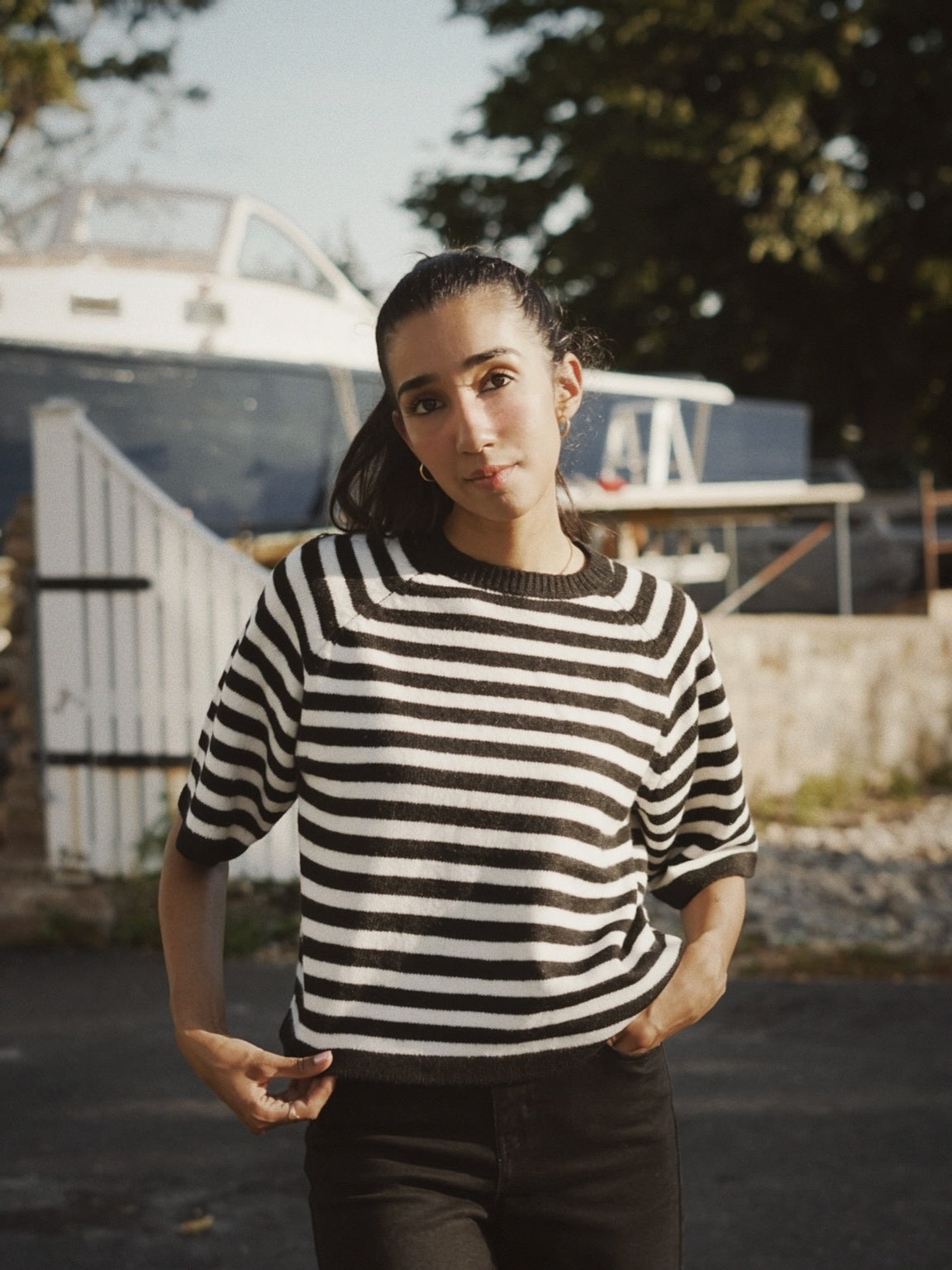 PORTSIDE STRIPE SWEATER