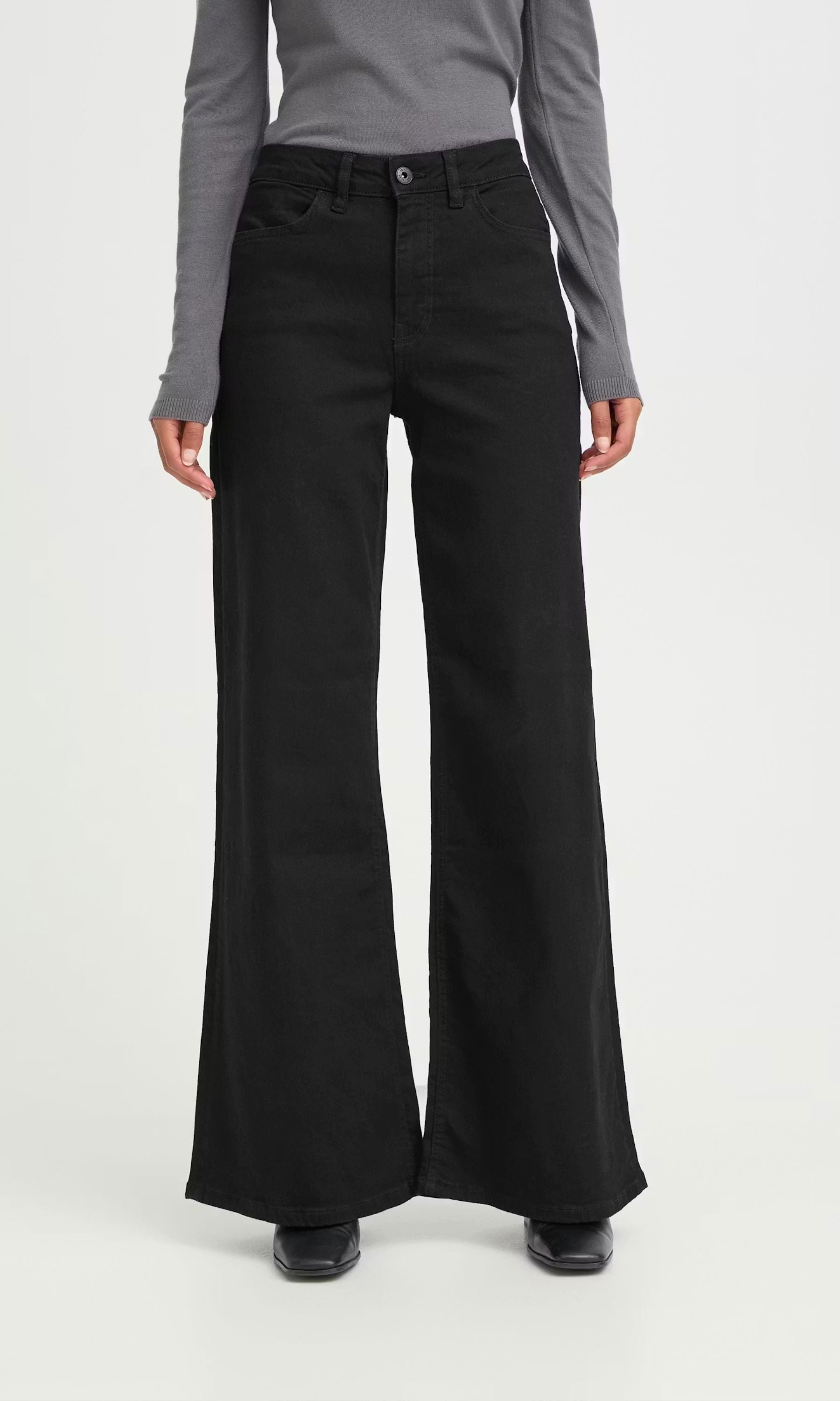 WIDE LEG JEAN (BLACK) DENIM ICHI 