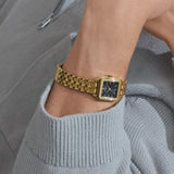 VOYAGER GATSBY GOLD WATCH, PILGRIM, minimalist gold watch, gold link strap watch, everyday gold watch 