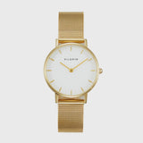 TRAVELER GOLD WATCH, PILGRIM, Traveler gold watch, Pilgrim gold mesh watch, minimalist gold watch 