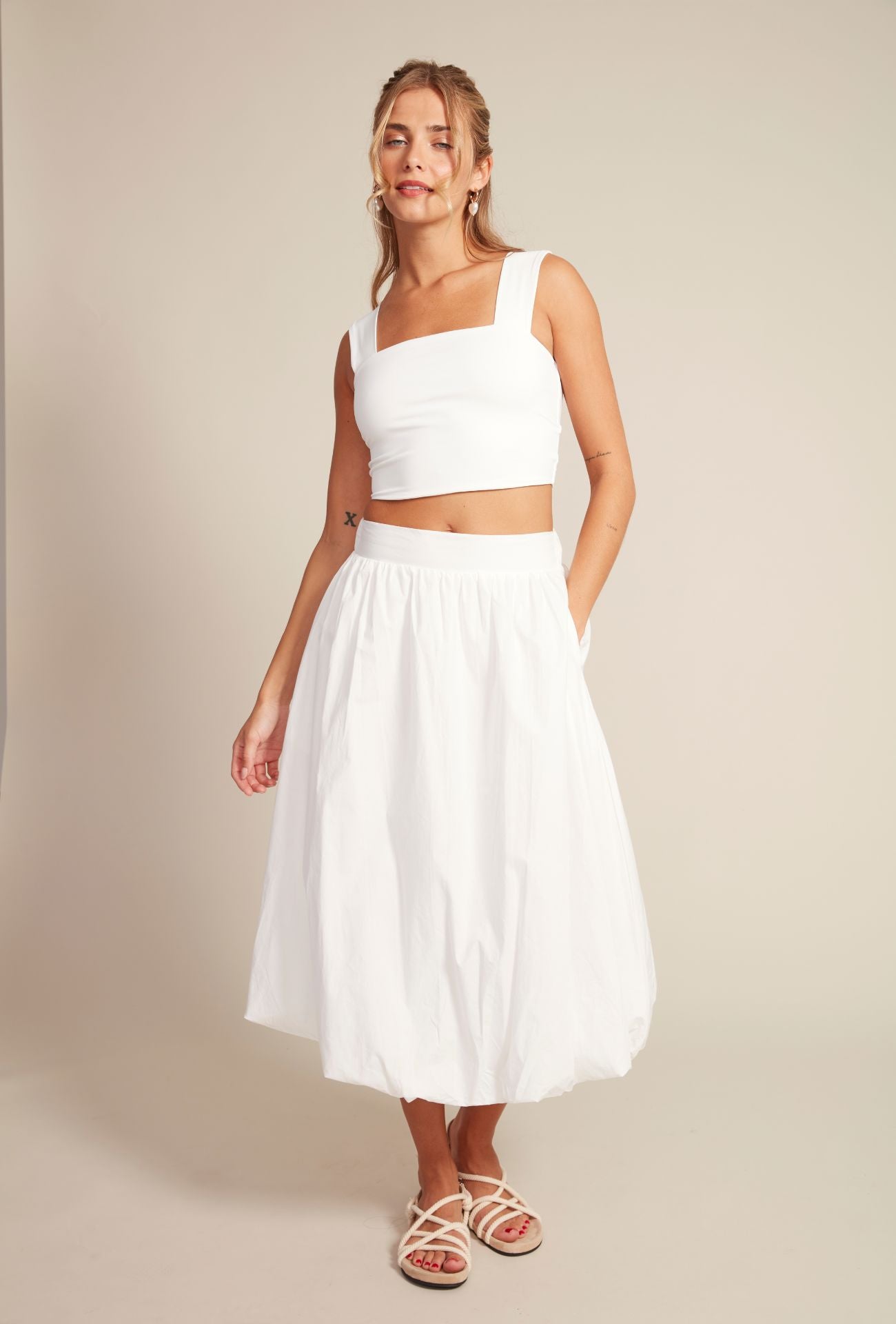 BLURRA BALLOON SKIRT (WHITE) Skirt RD STYLE 