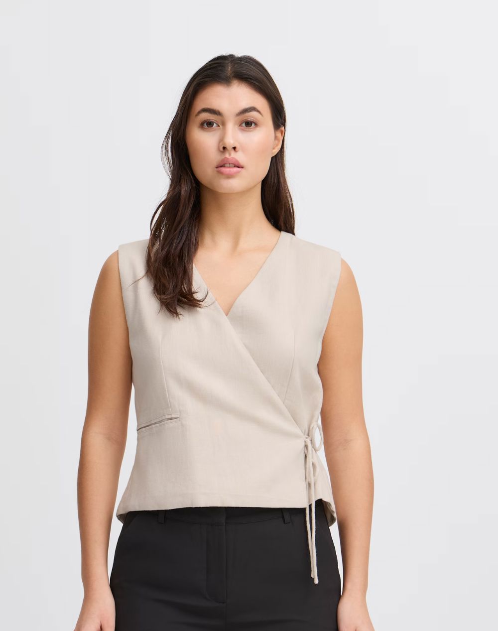 LINEN VEST VEST ICHI 