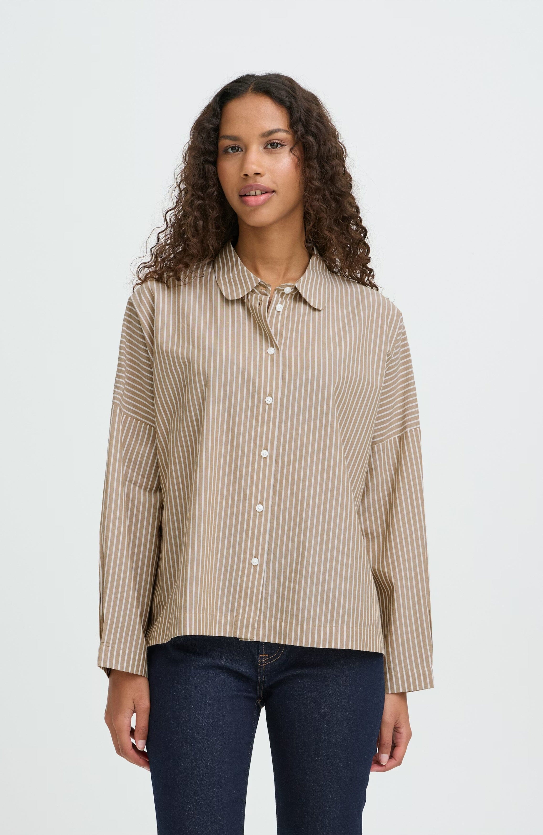 ROUND COLLAR BUTTON DOWN, ICHI 