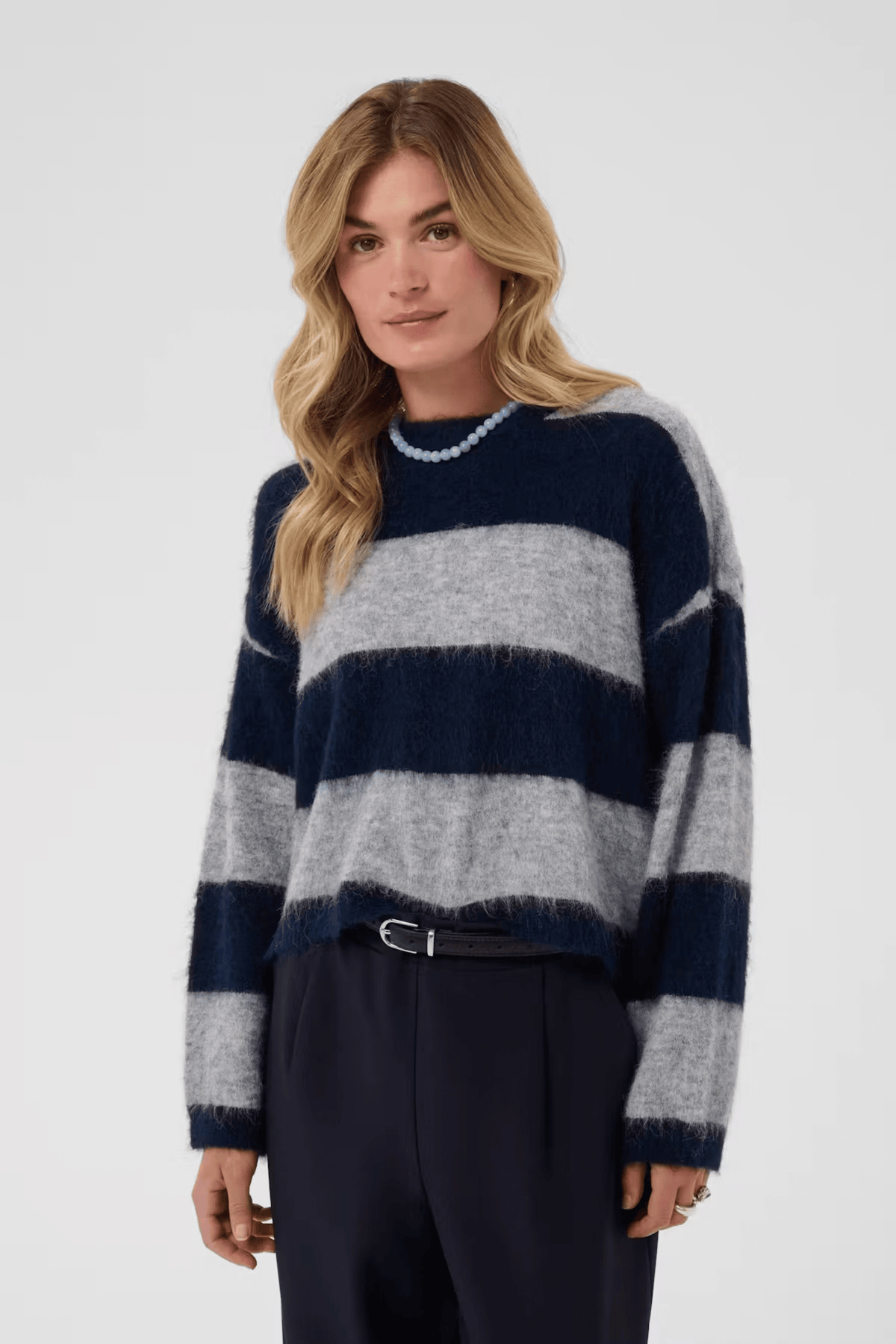 NORA BRUSHED STRIPE SWEATER