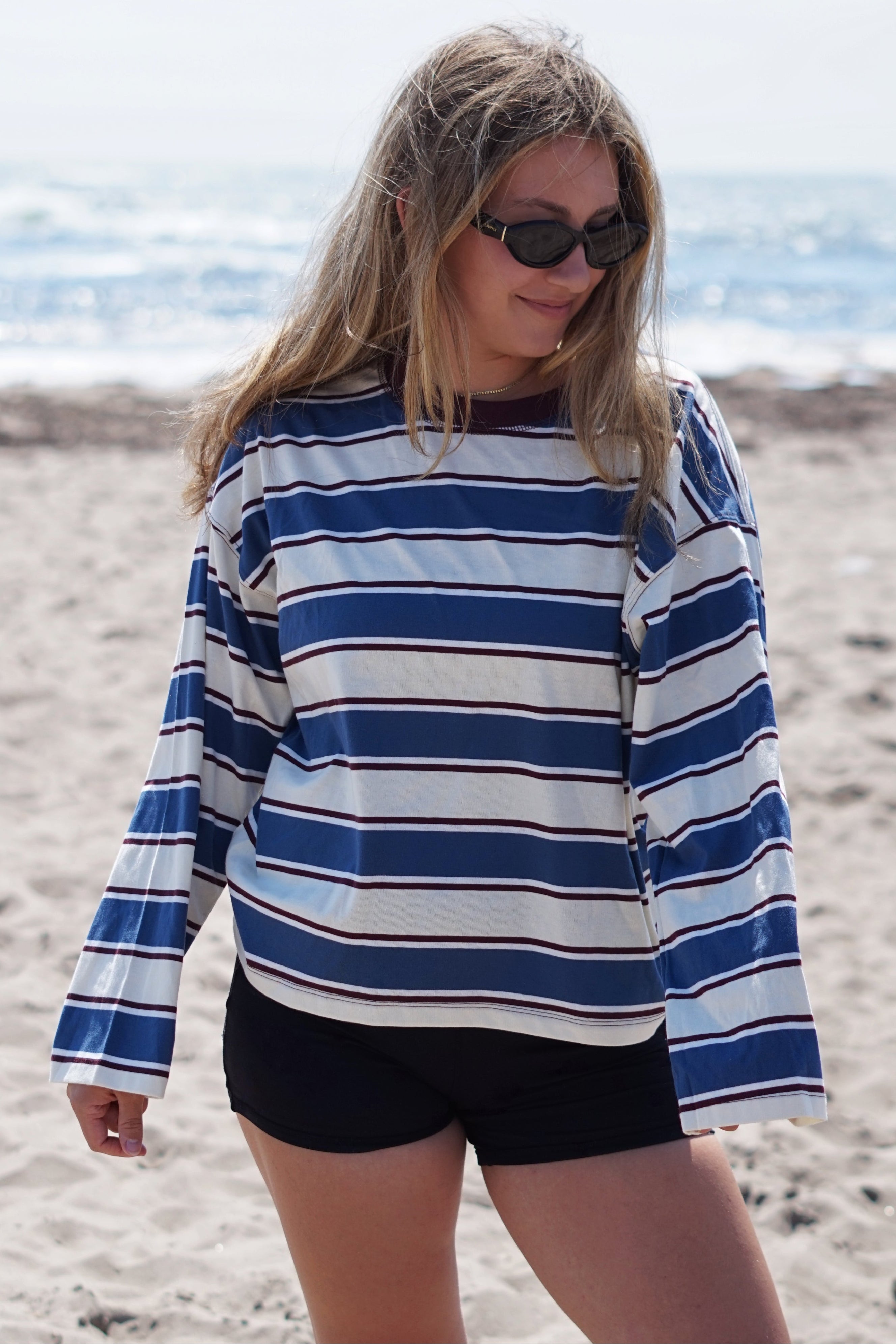 BAYSIDE STRIPE LONG SLEEVE TOP