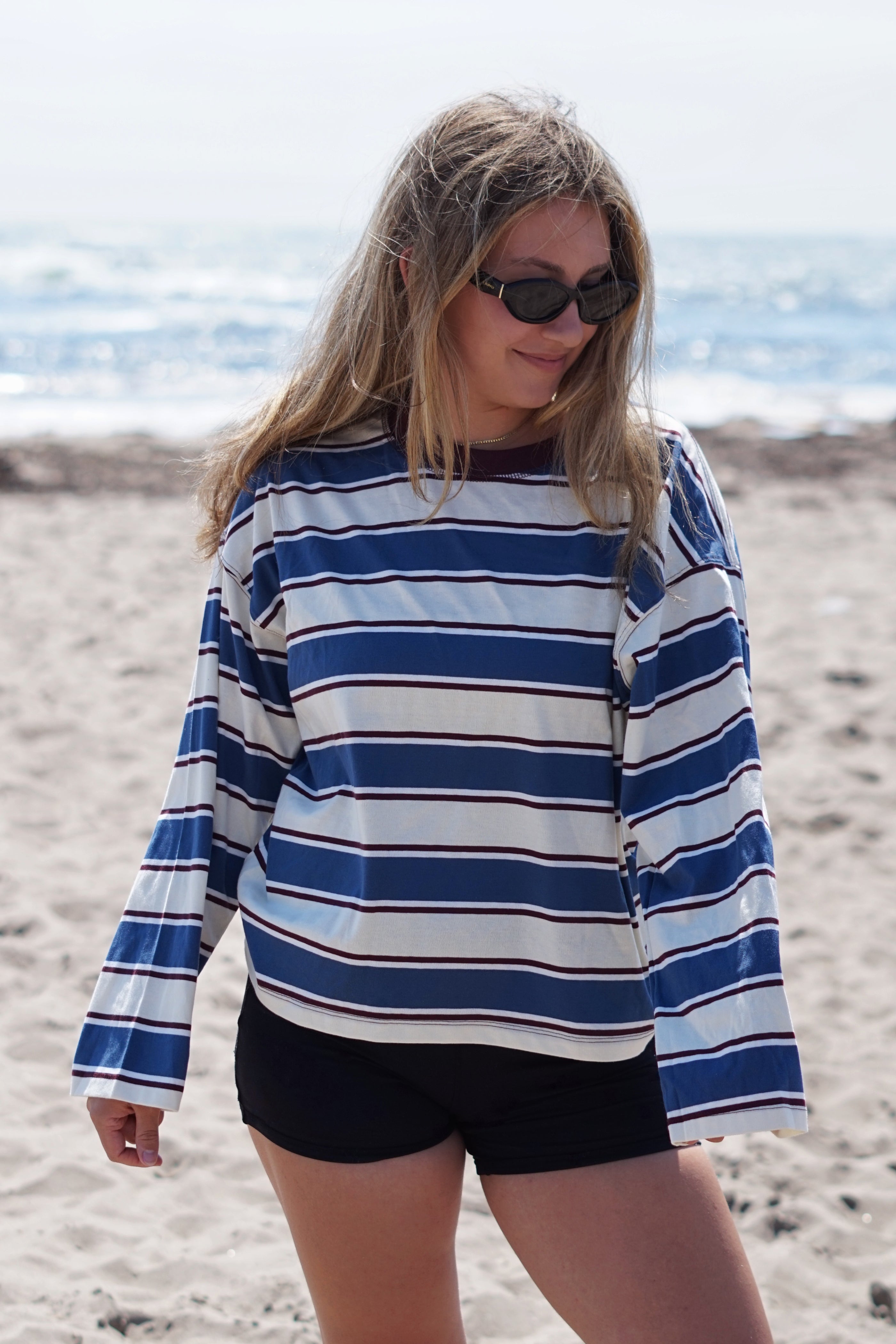 BAYSIDE STRIPE LONG SLEEVE TOP