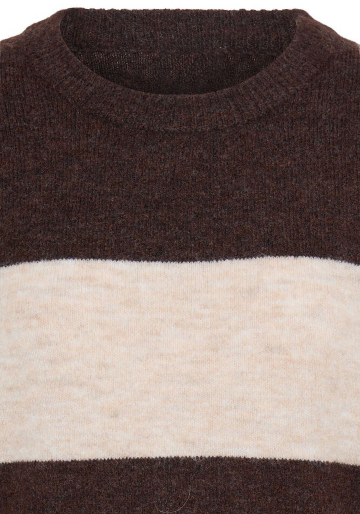 LIGHT KNIT STRIPE SWEATER (BROWN)