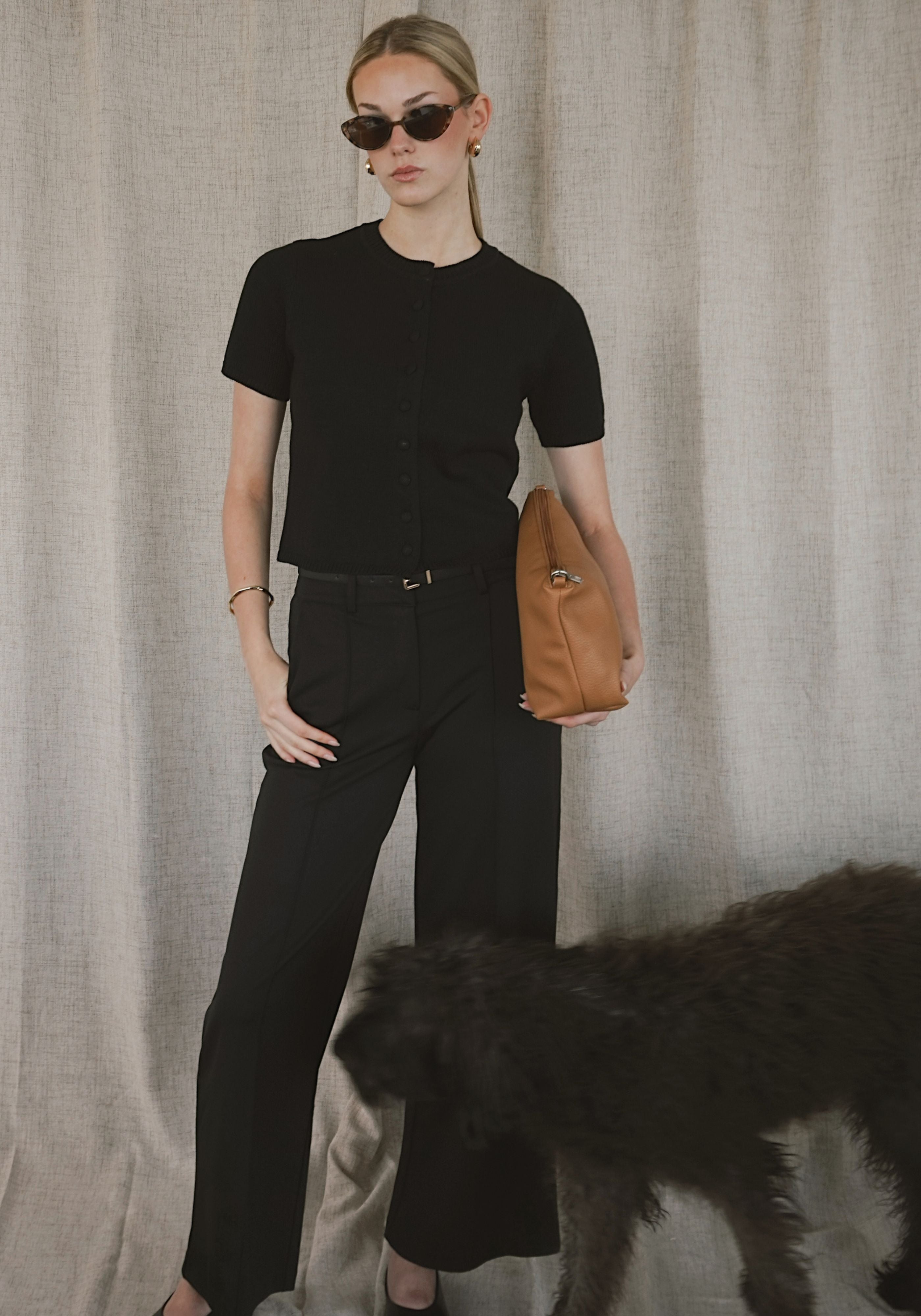 KATE OFFICE WIDE LEG TROUSER (BLK)