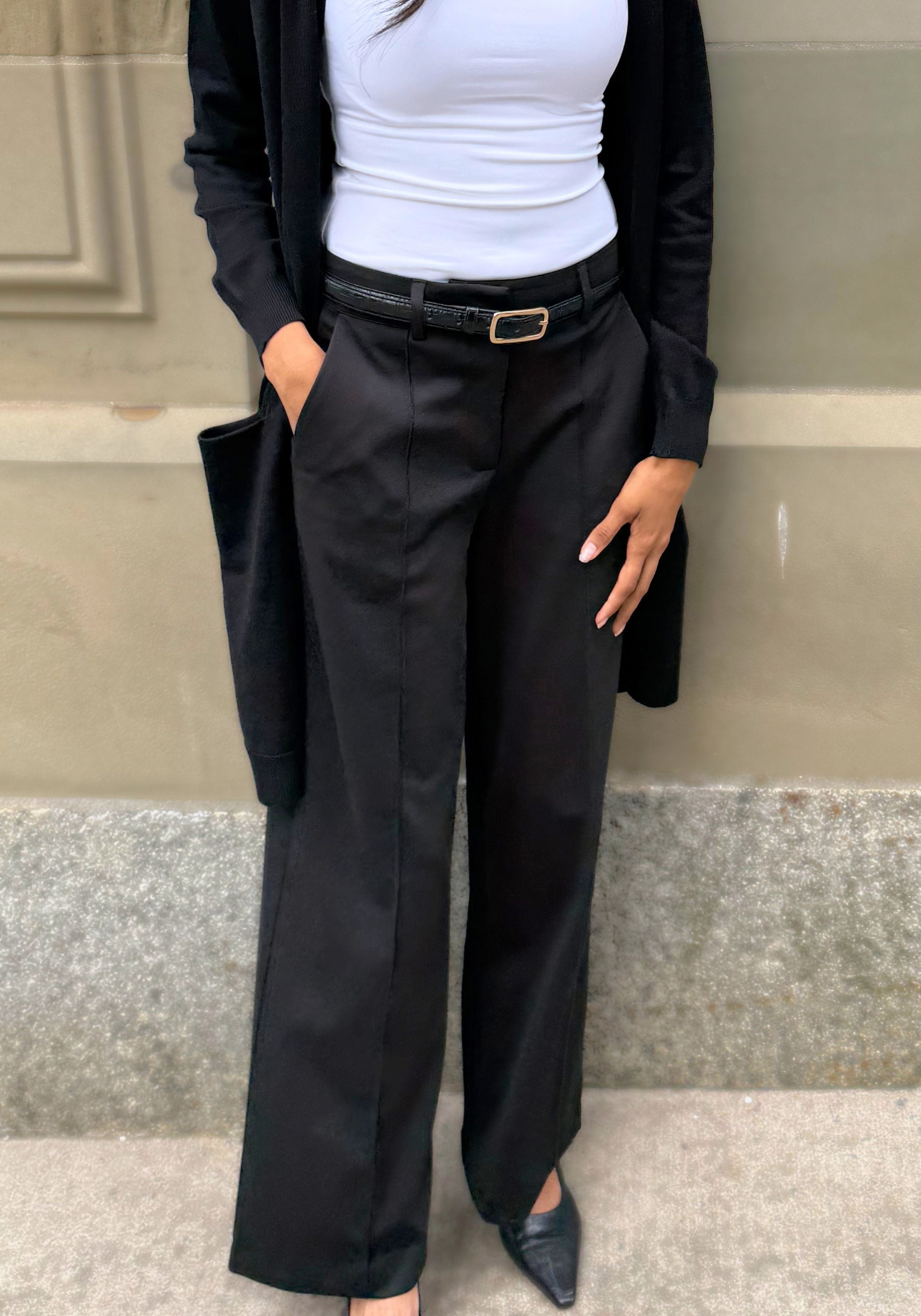 KATE OFFICE WIDE LEG TROUSER (BLK)