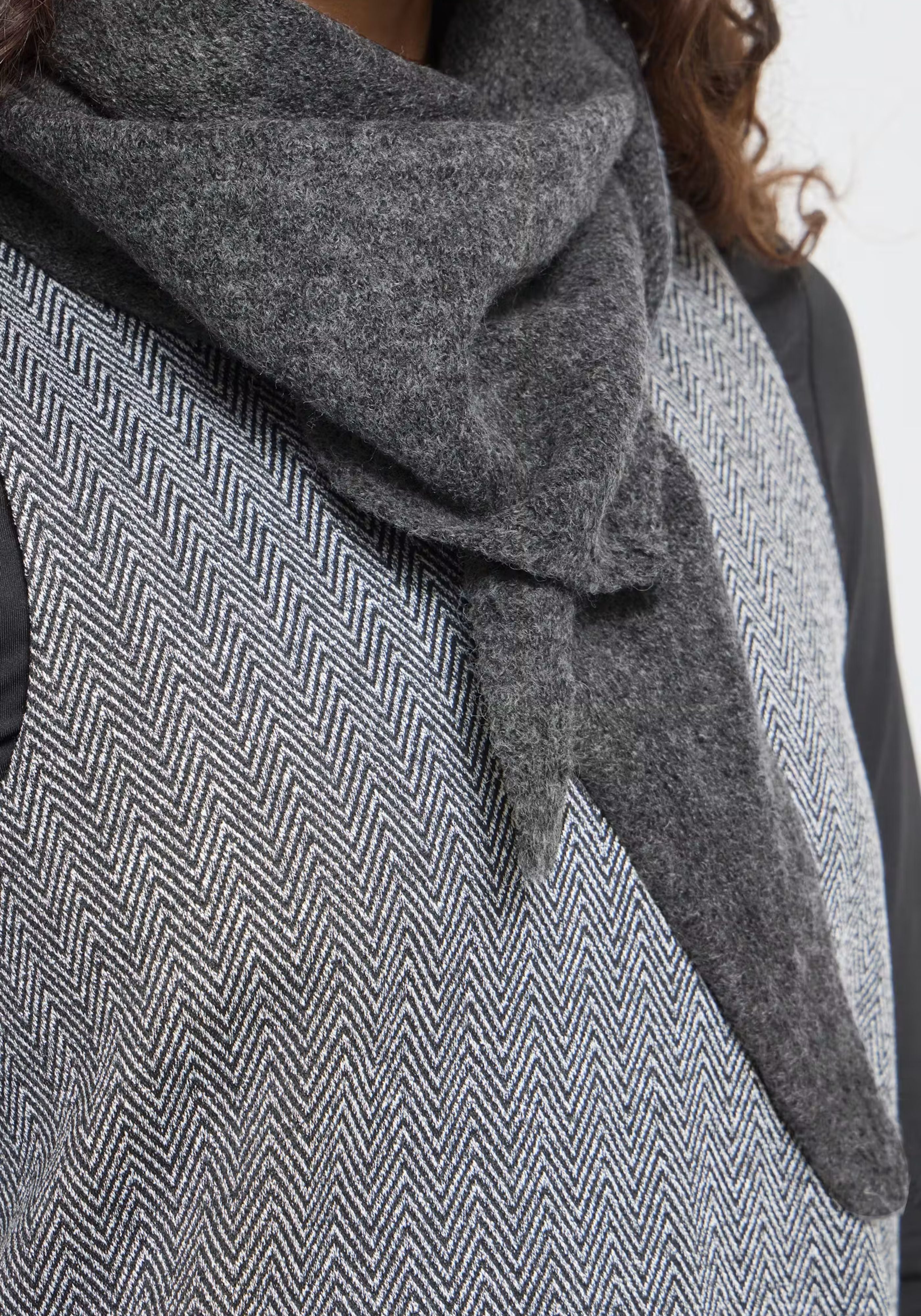 The Sienna Triangle Scarf- Dark Grey