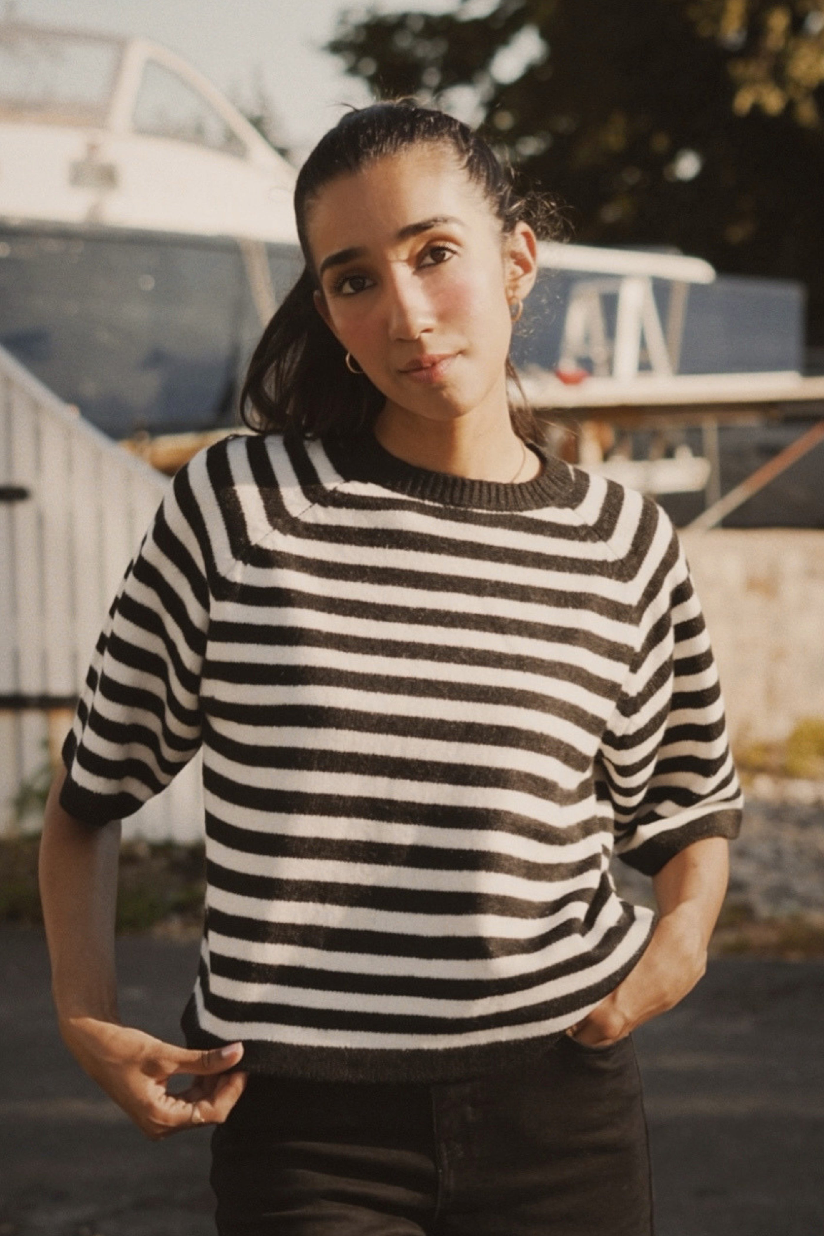 PORTSIDE STRIPE SWEATER