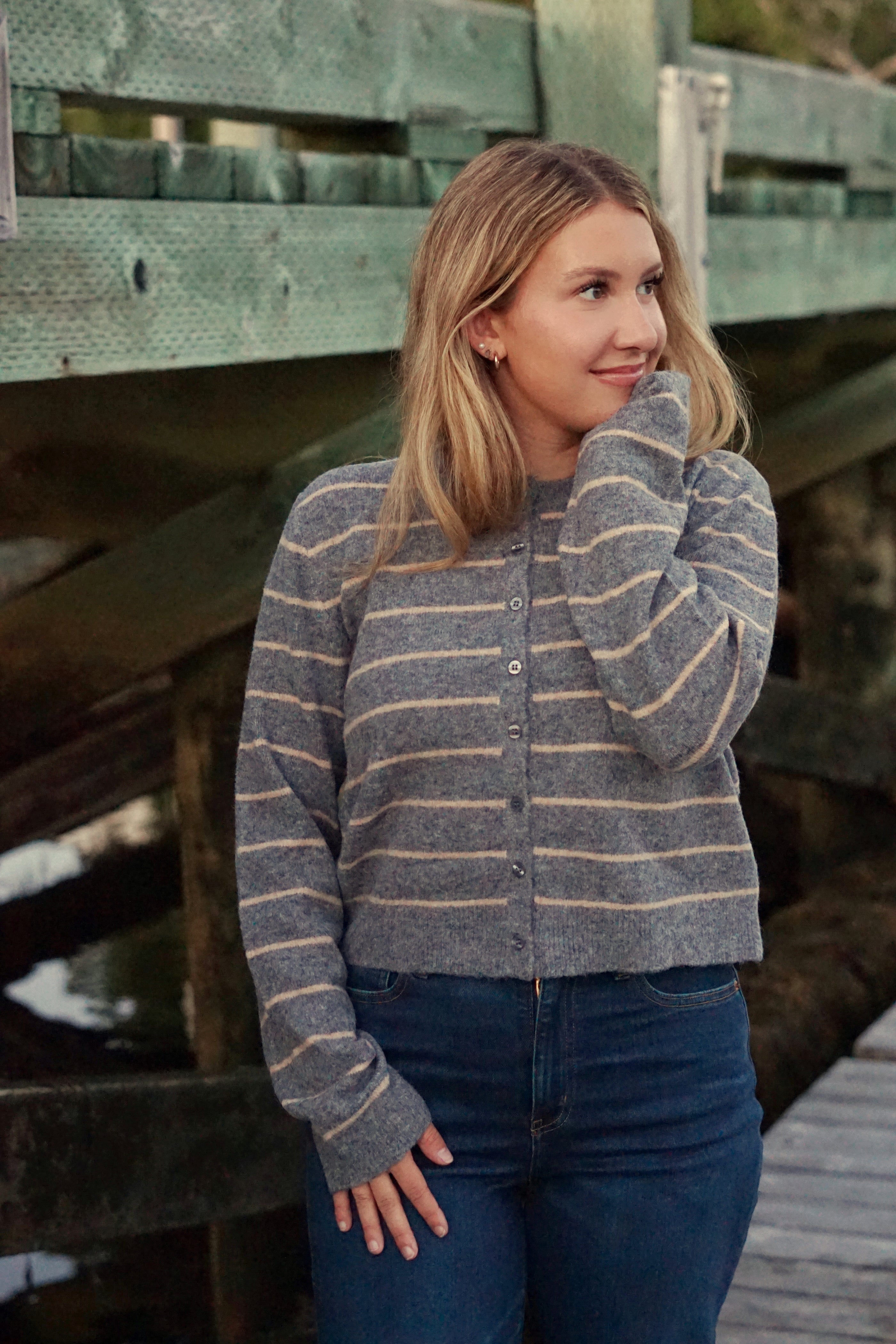 MONROE STRIPE CARDIGAN