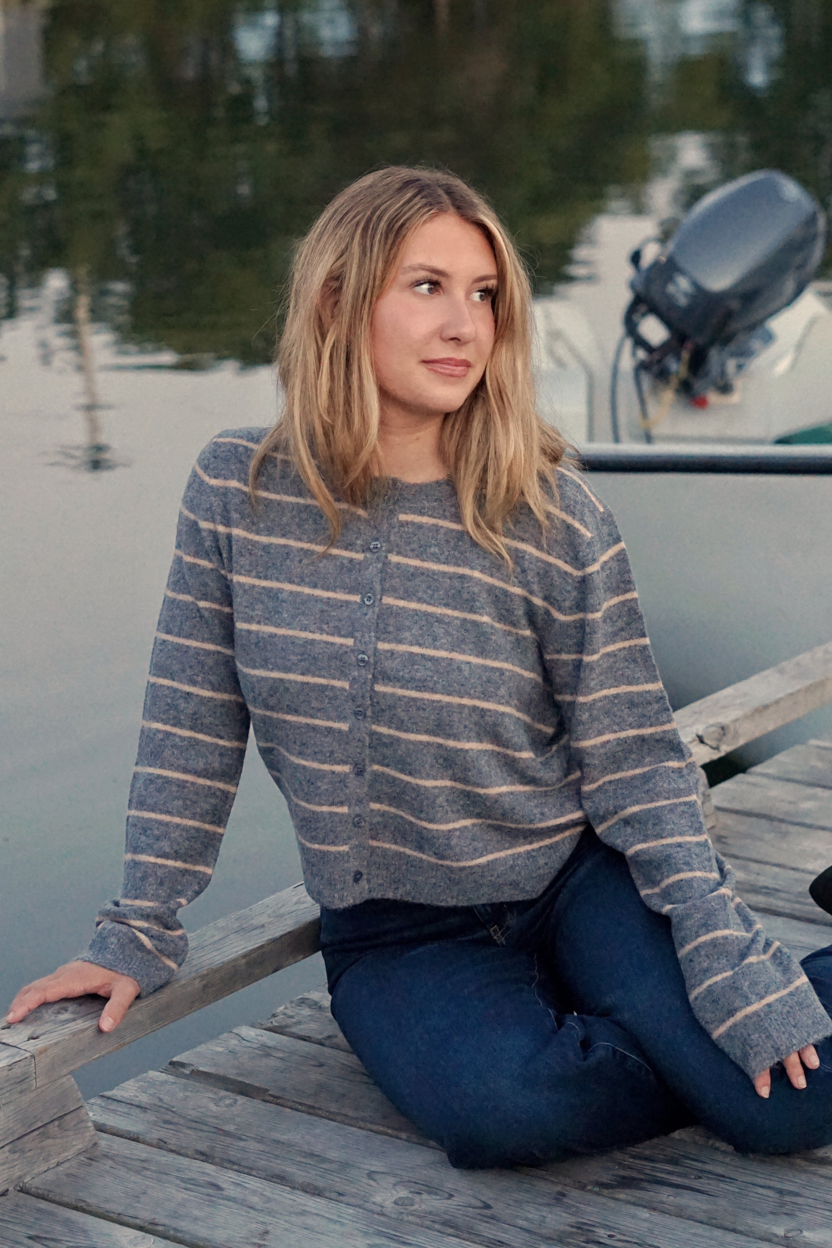 MONROE STRIPE CARDIGAN