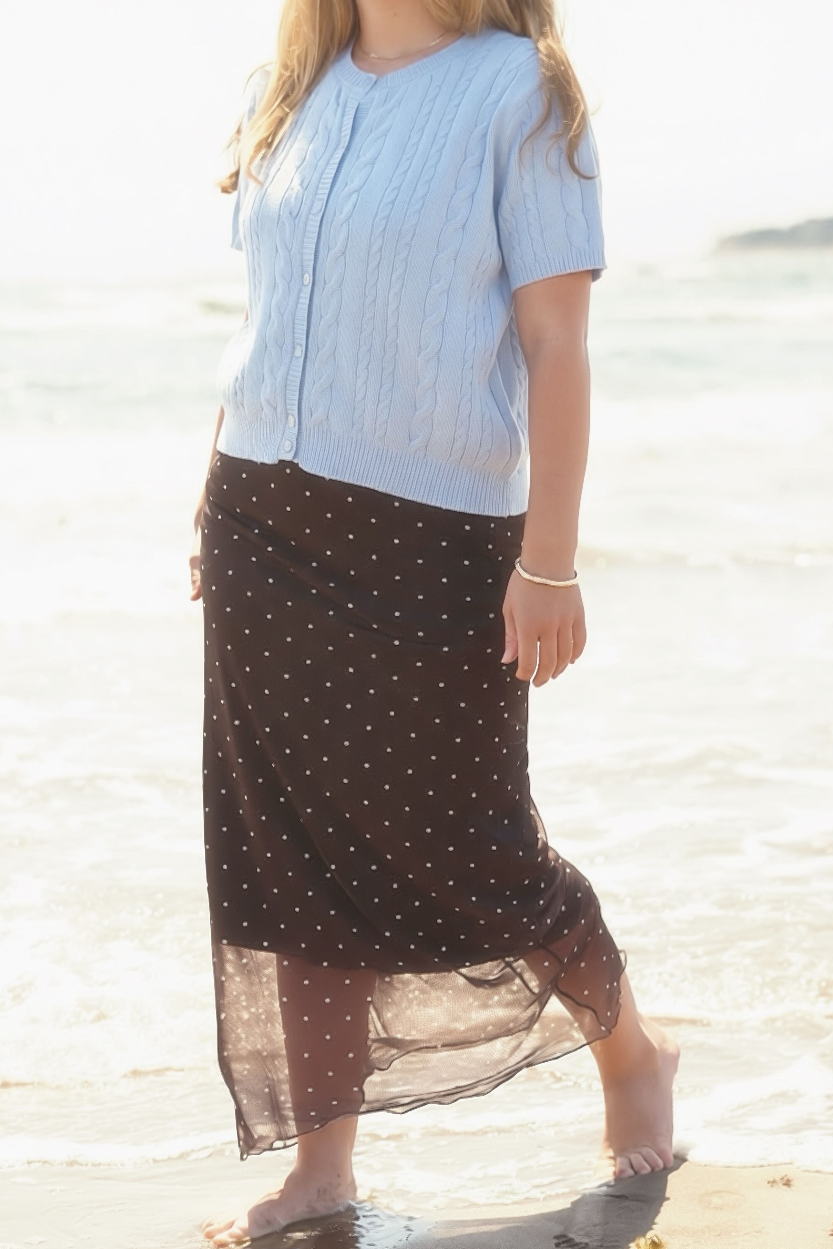 Delaney Dot Mesh Skirt