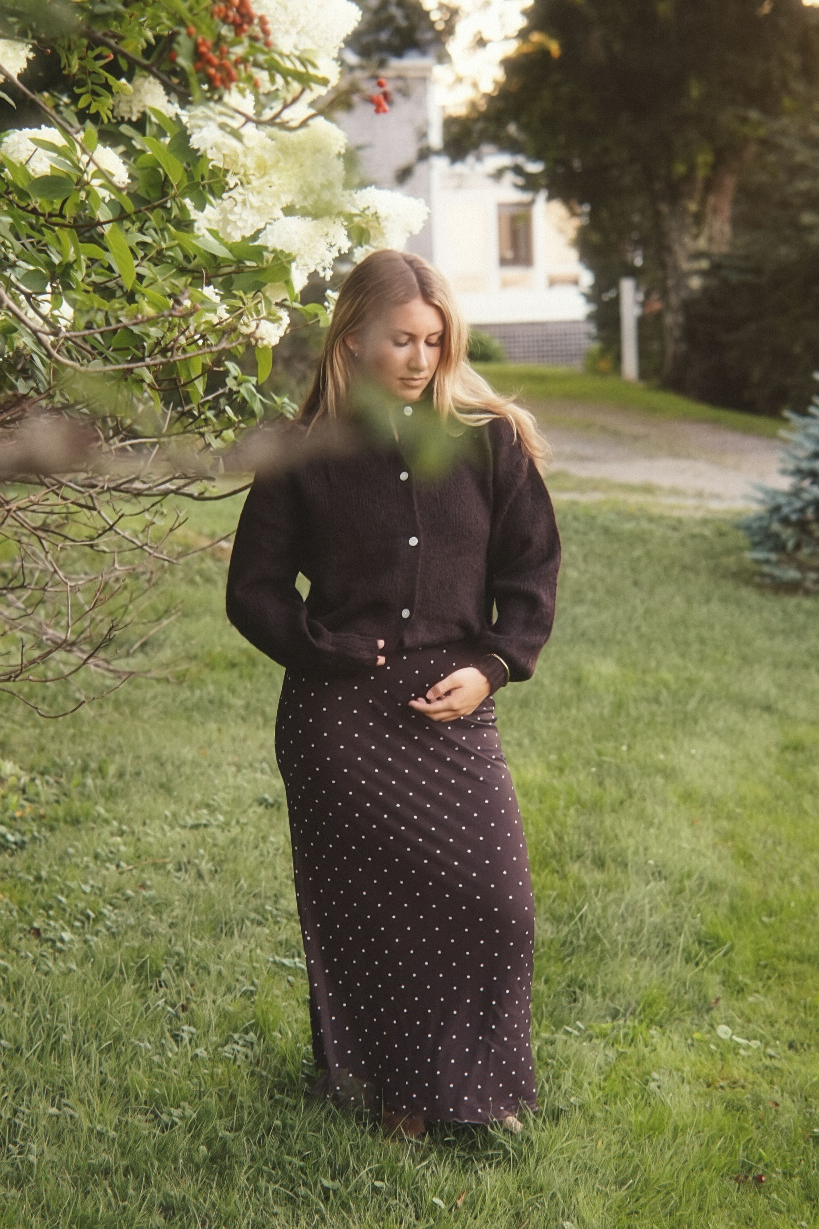 MARGOT ALPACA BLEND CARDIGAN- BROWN