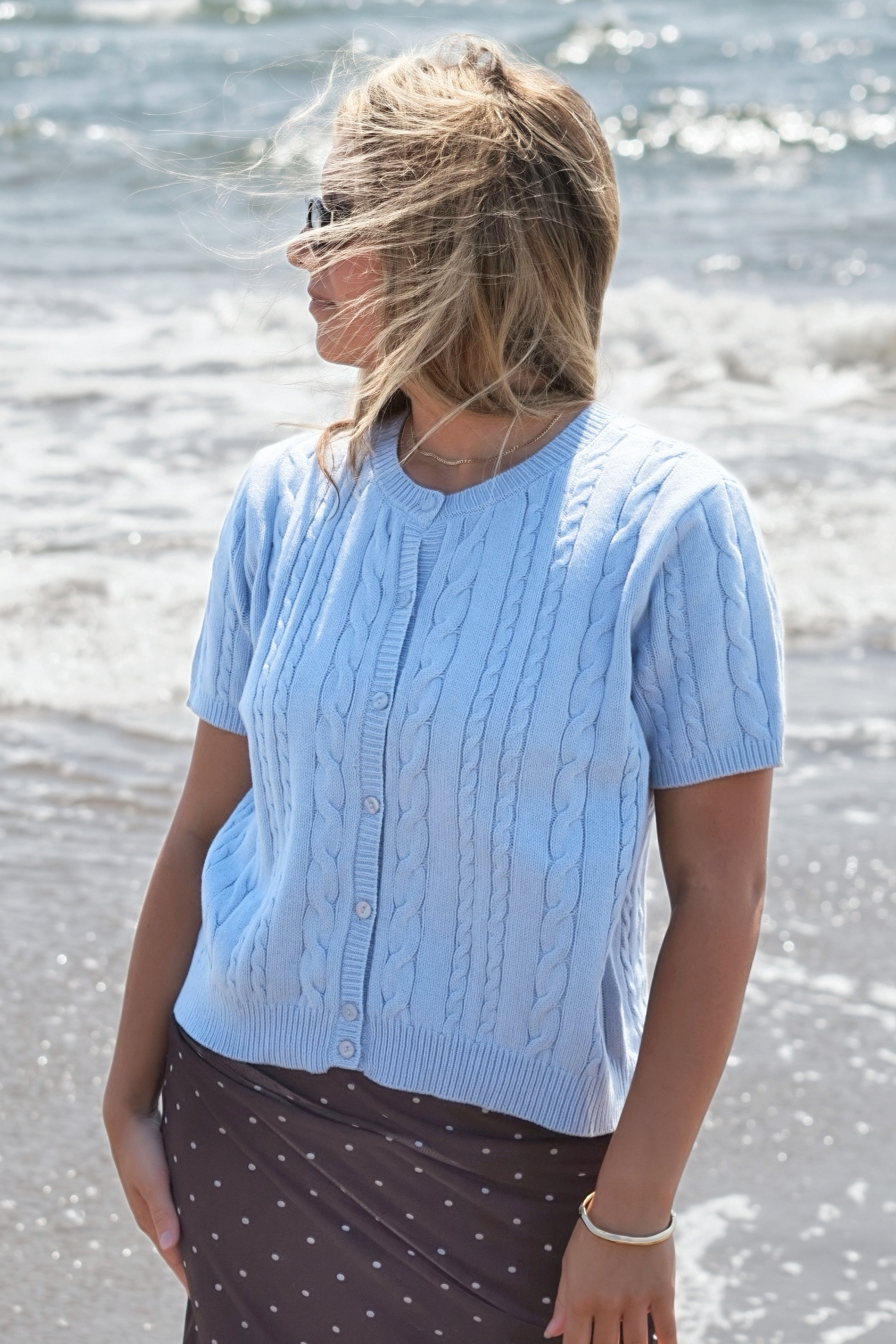CAMILLE CABLE KNIT CARDIGAN