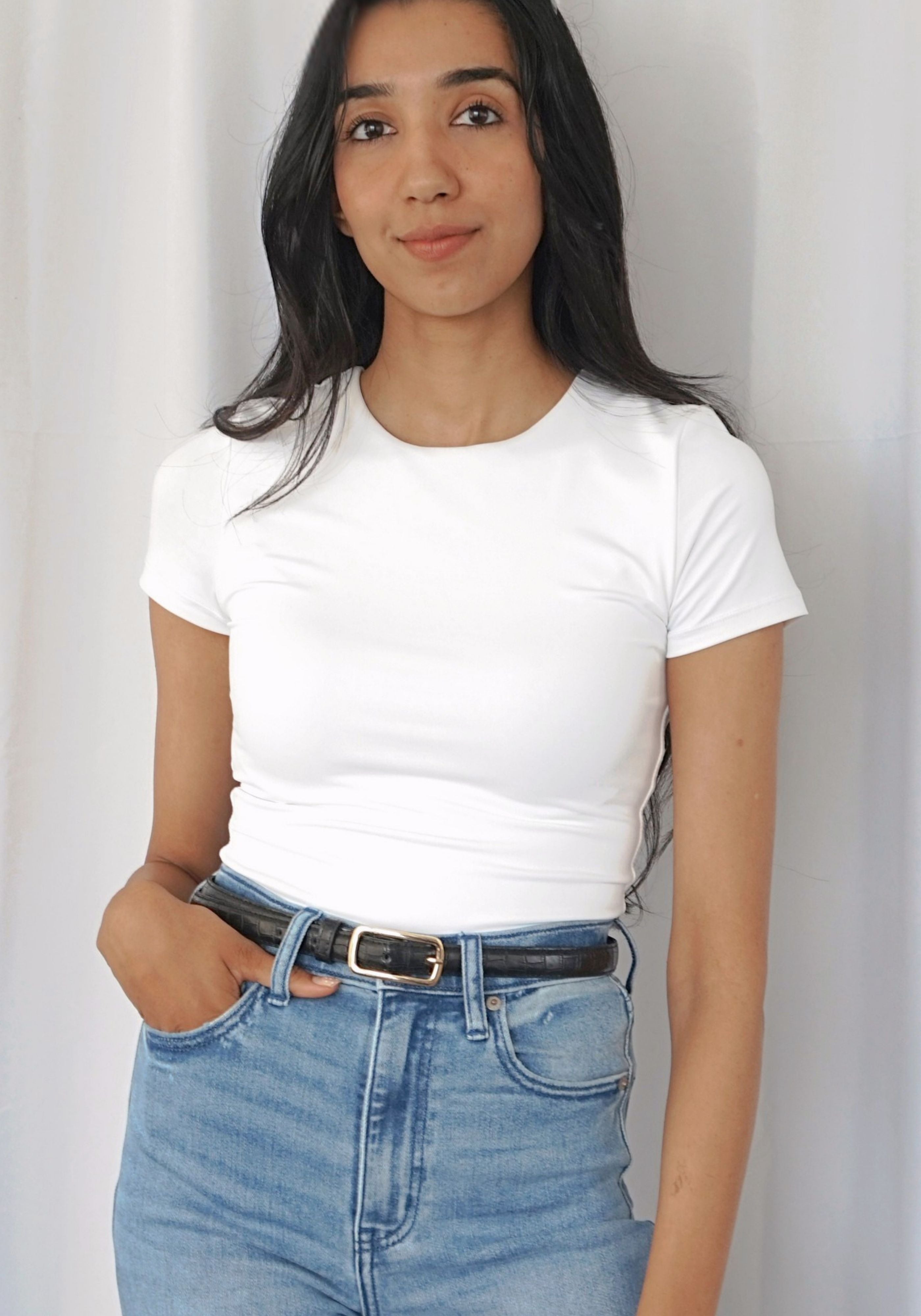 CLASSIC CONTOUR TEE- WHITE