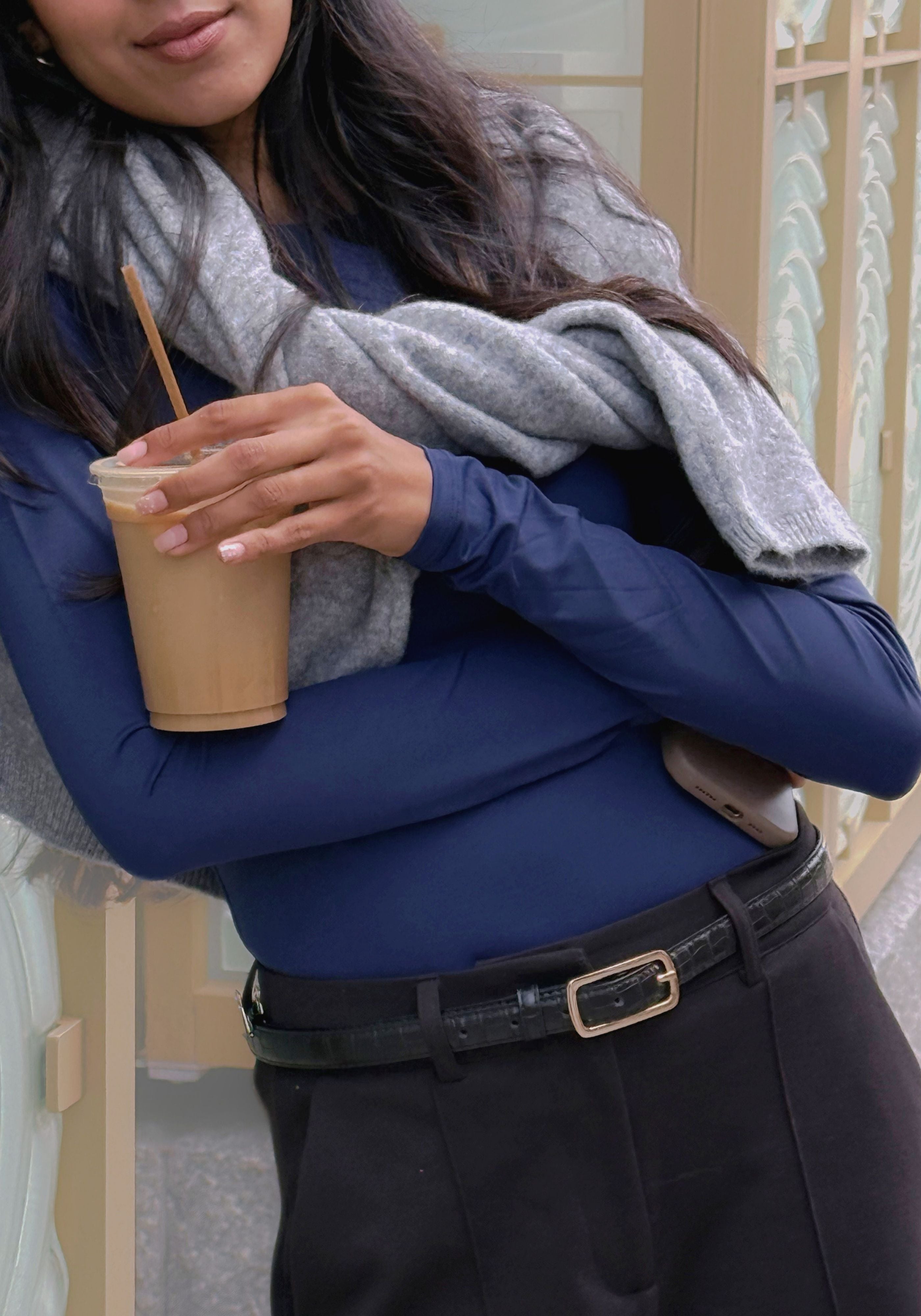 SCULPT LONG SLEEVE (NAVY)