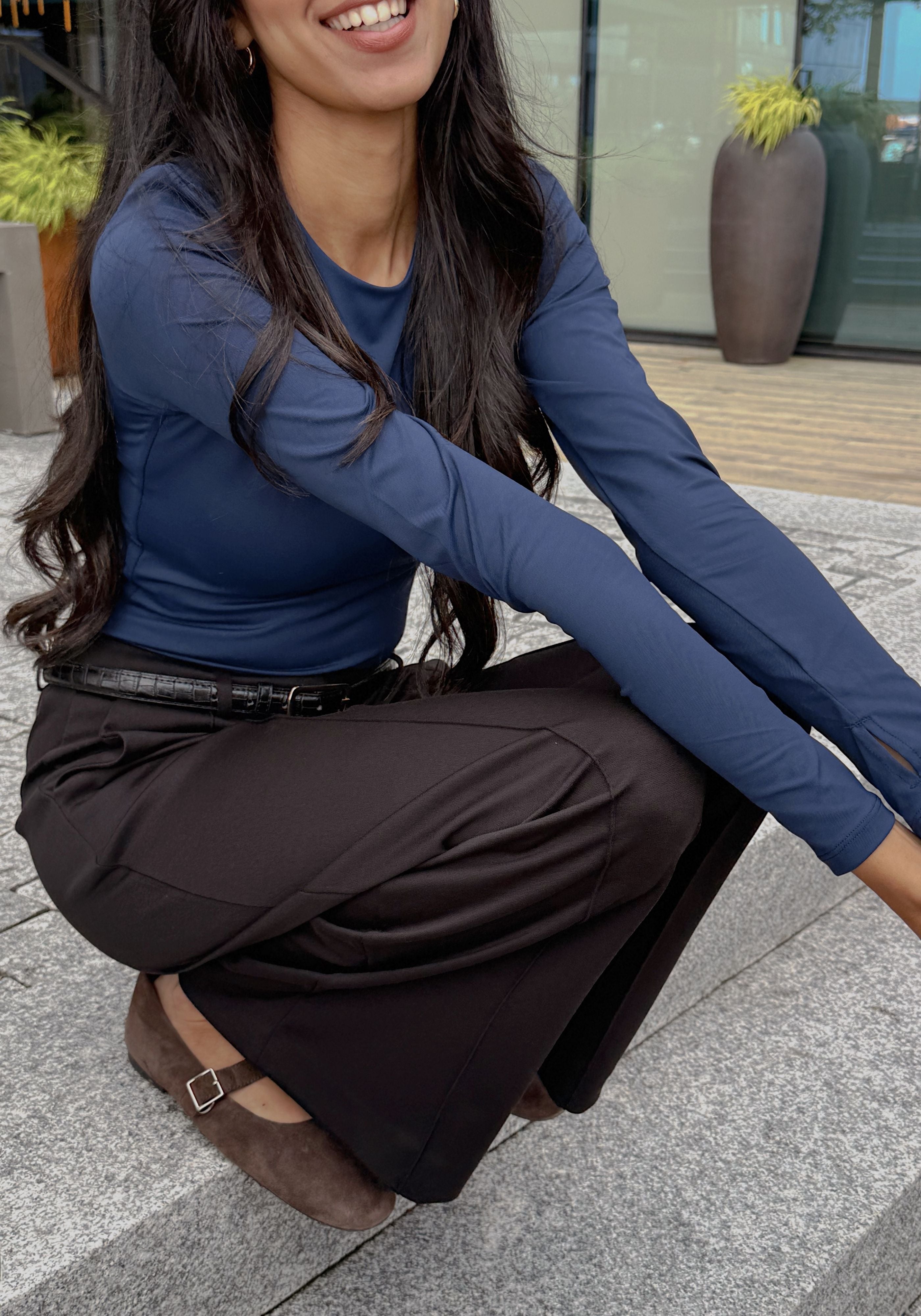 SCULPT LONG SLEEVE (NAVY)