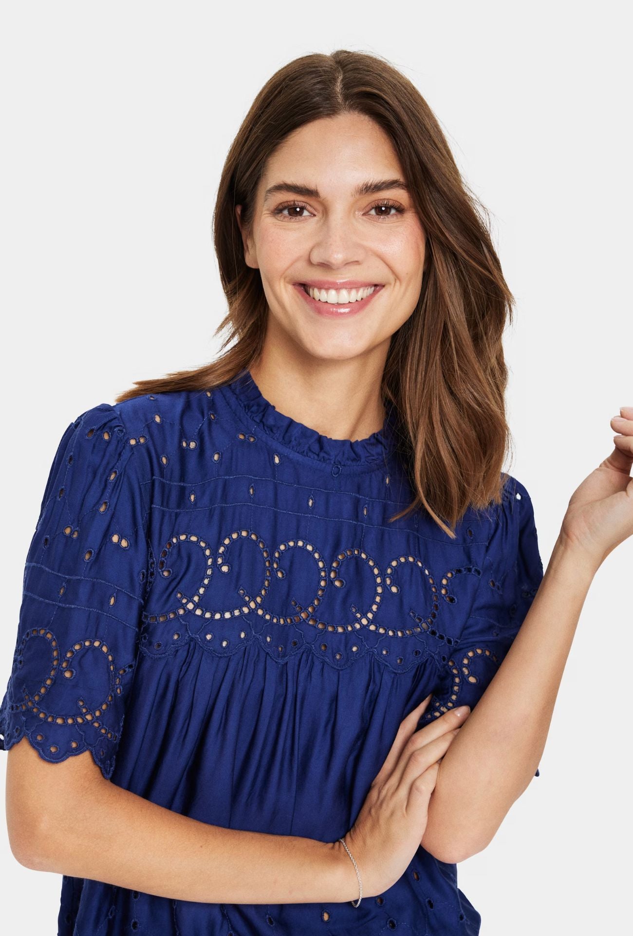 BIANCA NAVY BLOUSE Top saint tropez 