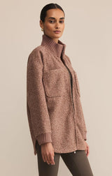 fuzzy knit outerwear