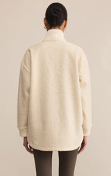 neutral zip cardigan