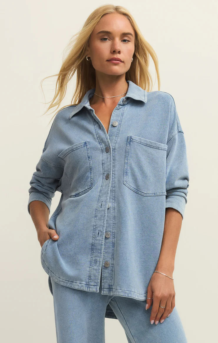 relaxed fit denim jacket, everyday denim jacket