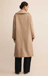 camel wool look coat, neutral winter coat